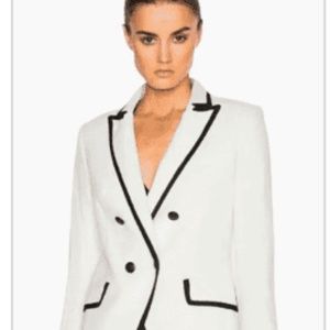 Veronica Beard Harriet Cutaway Contrast Blazer